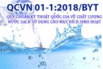 QCVN 01-1:2018/BYT QUY CHUẨN KỸ THUẬT QUỐC GIA VỀ CHẤT LƯỢNG NƯỚC SẠCH SỬ DỤNG CHO MỤC ĐÍCH SINH HOẠT