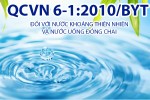 QCVN 6-1:2010/BYT ĐỐI VỚI NƯỚC KHOÁNG THIÊN NHIÊN VÀ NƯỚC UỐNG ĐÓNG CHAI